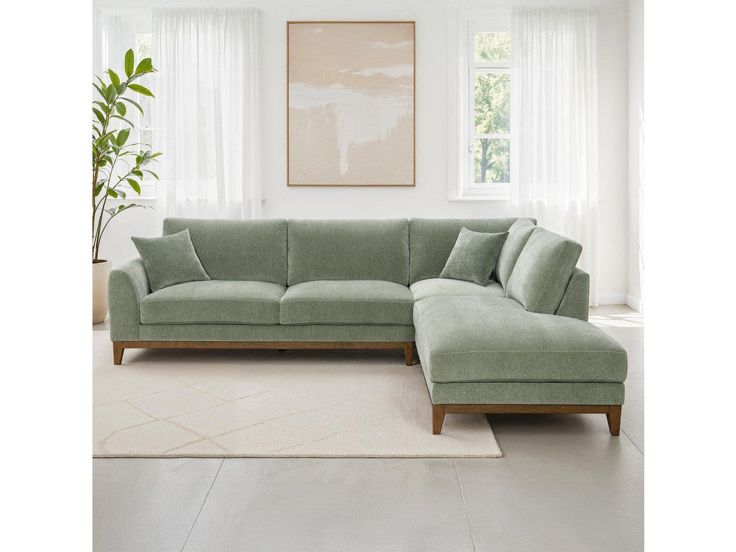 Watton Olive Green RAF Sectional by Furniture of America at Eve Furniture