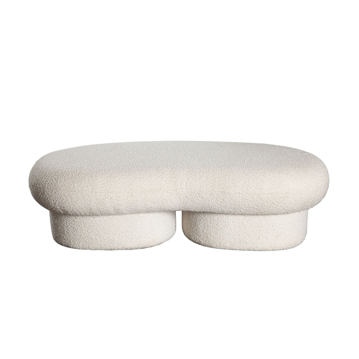 Wave Ivory Boucle Bench by Diamond Sofa at Eve Furniture