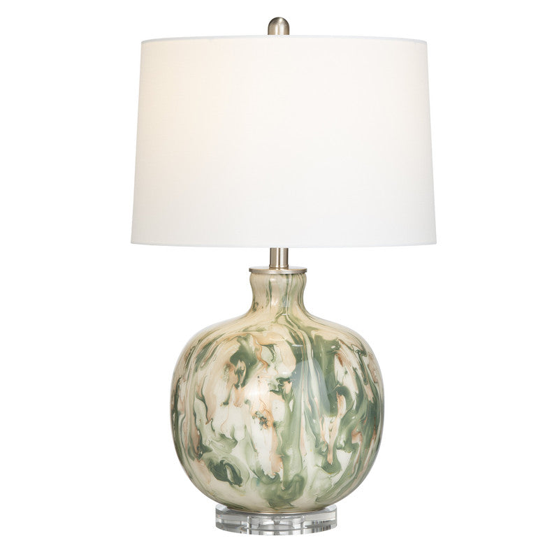 Waverly Green/Cream Table Lamp by Crestview at Eve Furniture