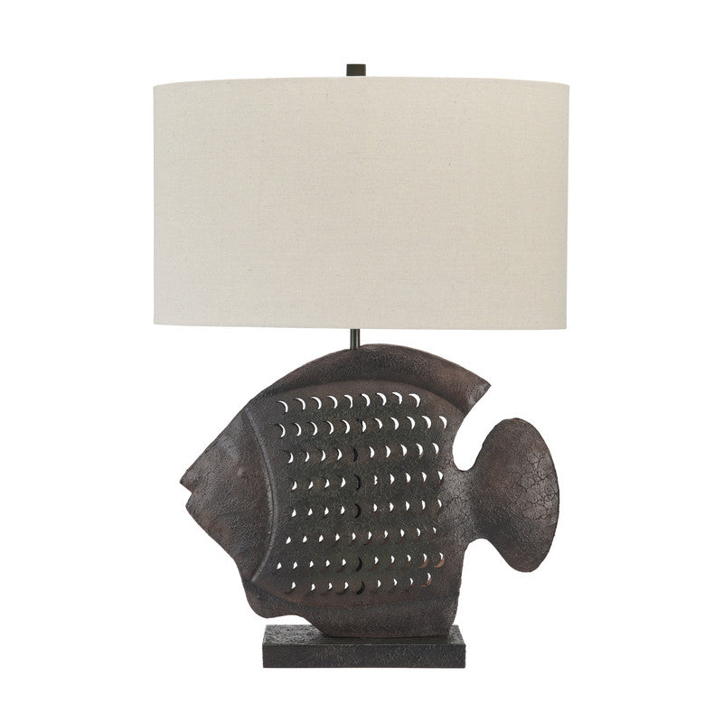 Wavetail Brown/Black Table Lamp by Crestview at Eve Furniture