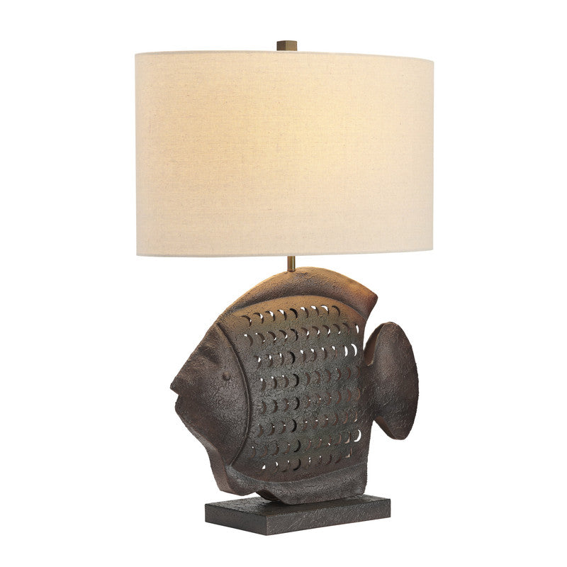 Wavetail Brown/Black Table Lamp by Crestview at Eve Furniture