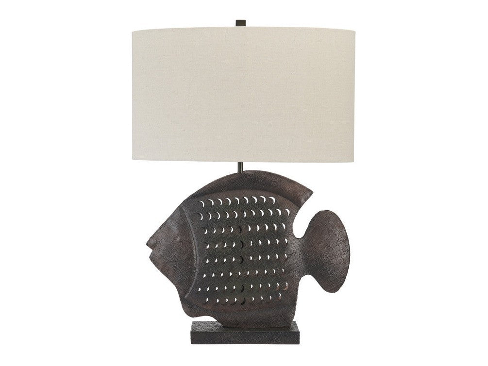 Wavetail Brown/Black Table Lamp by Crestview at Eve Furniture