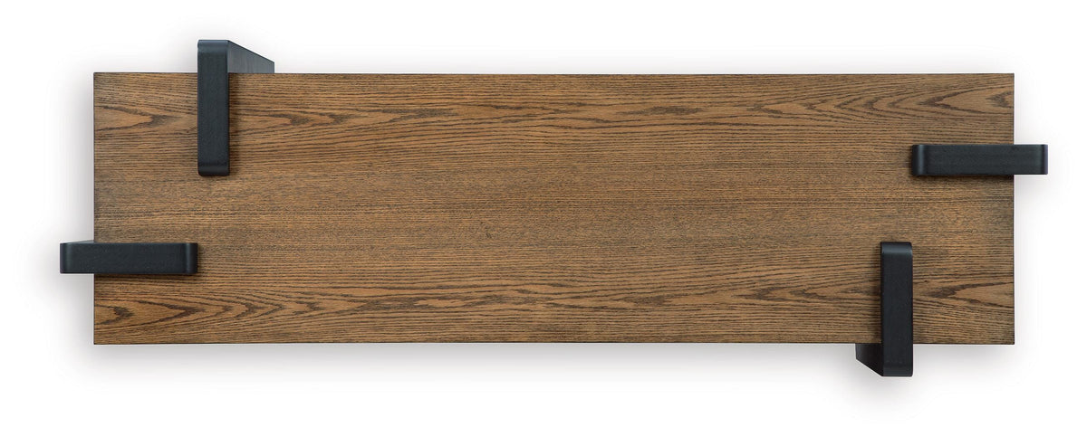 Weathermore Brown/Black Sofa Table by Ashley at Eve Furniture