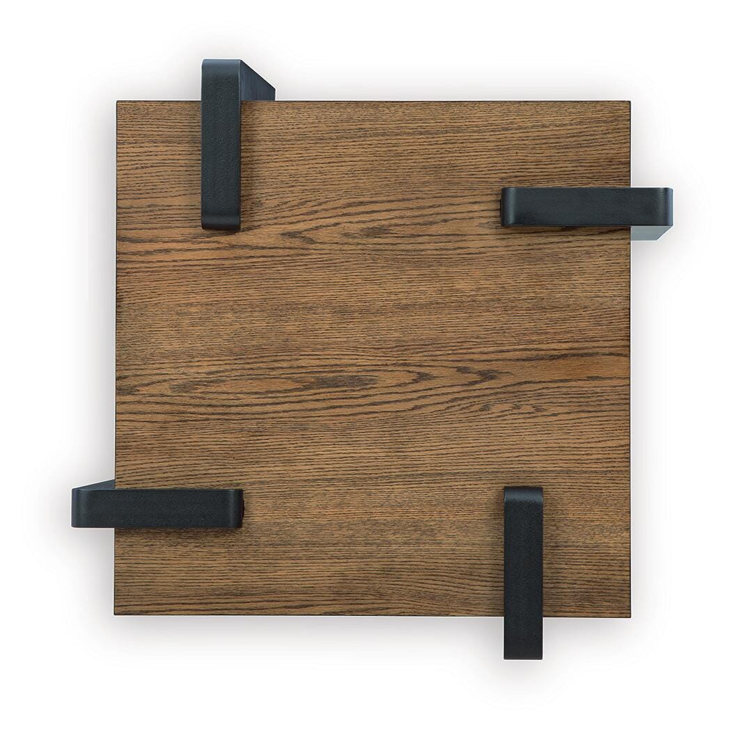 Weathermore Brown/Black Square End Table by Ashley at Eve Furniture