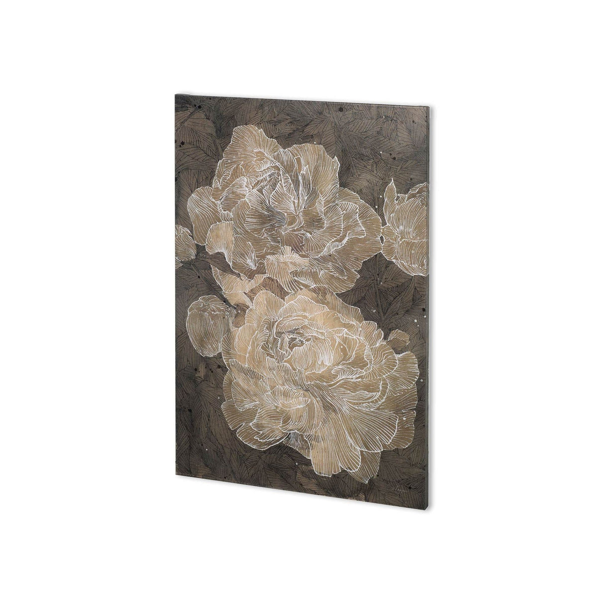 Weaved Peony I by Mercana Studio a Hand Embellished Textured Canvas by Mercana at Eve Furniture