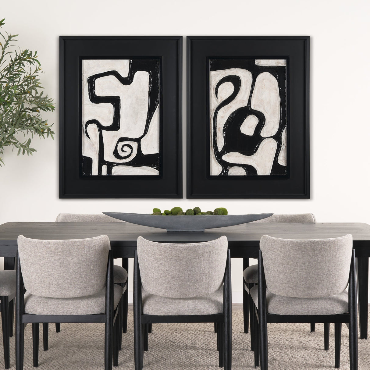 Webs of Ink by Studio M a handmade Original Framed Artwork under Glass by Mercana at Eve Furniture