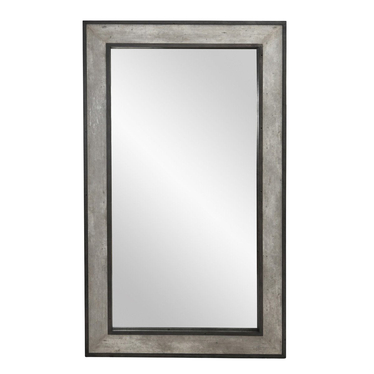 Webster Floor Mirror - Weathered Cement by Classic Home at Eve Furniture