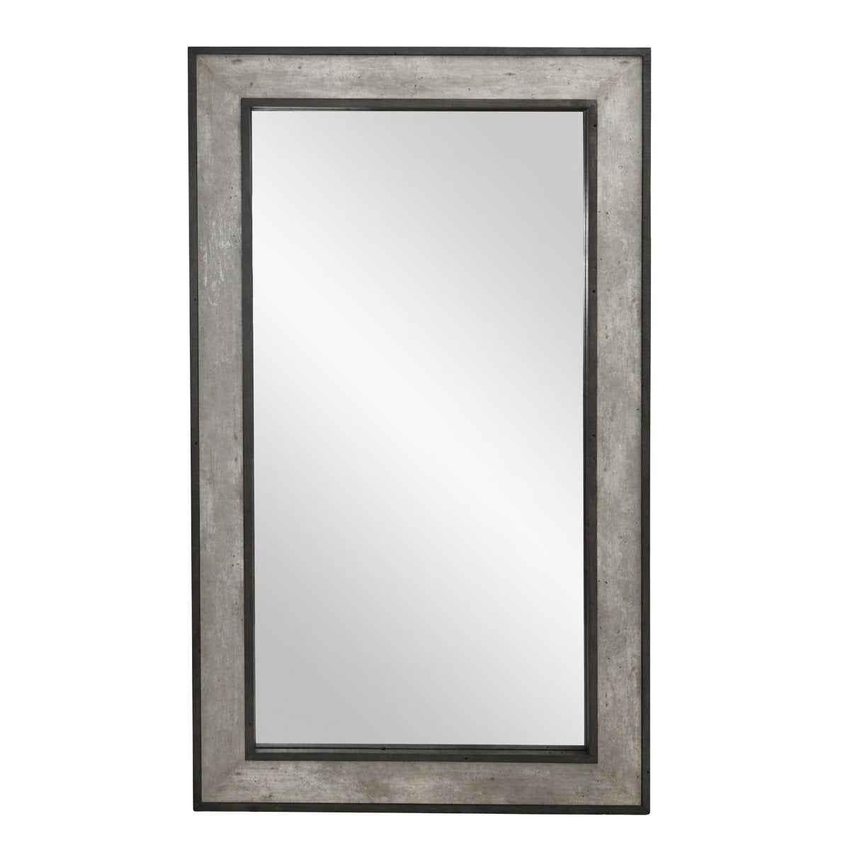 Webster Floor Mirror - Weathered Cement by Classic Home at Eve Furniture