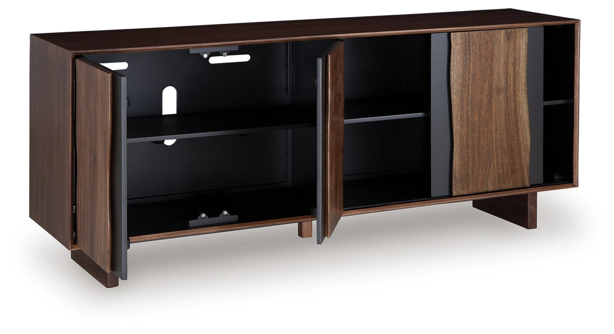 Welby Brown/Charcoal Accent Cabinet by Ashley at Eve Furniture
