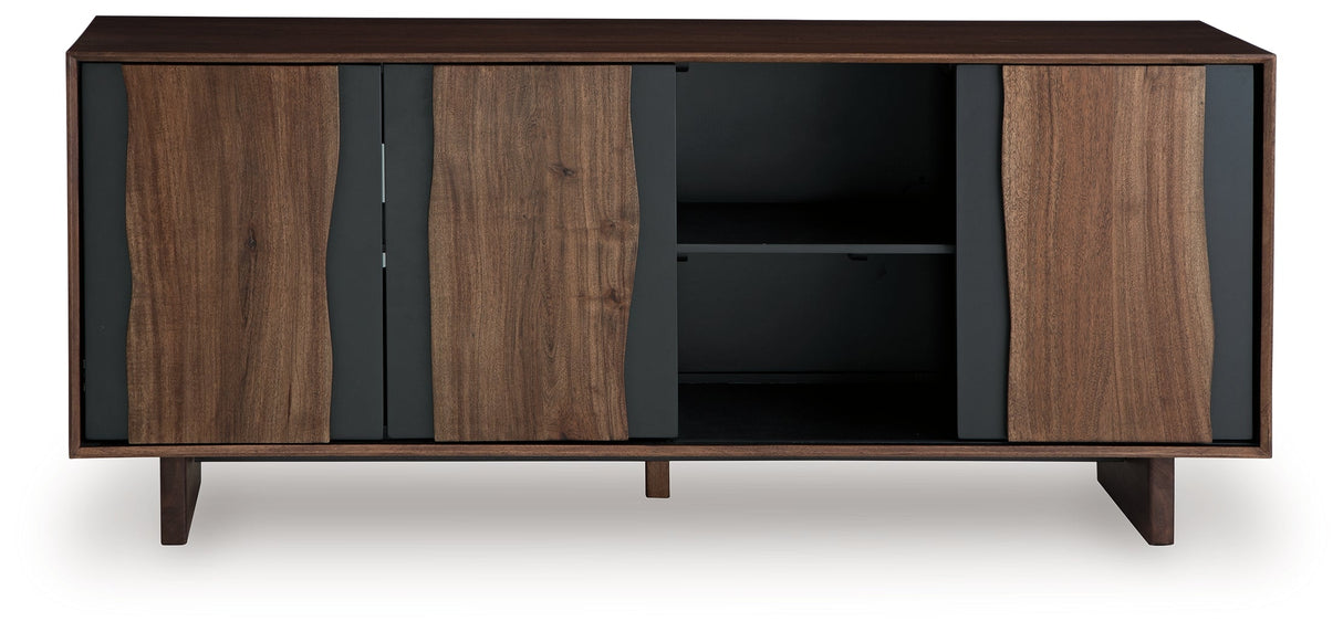 Welby Brown/Charcoal Accent Cabinet by Ashley at Eve Furniture