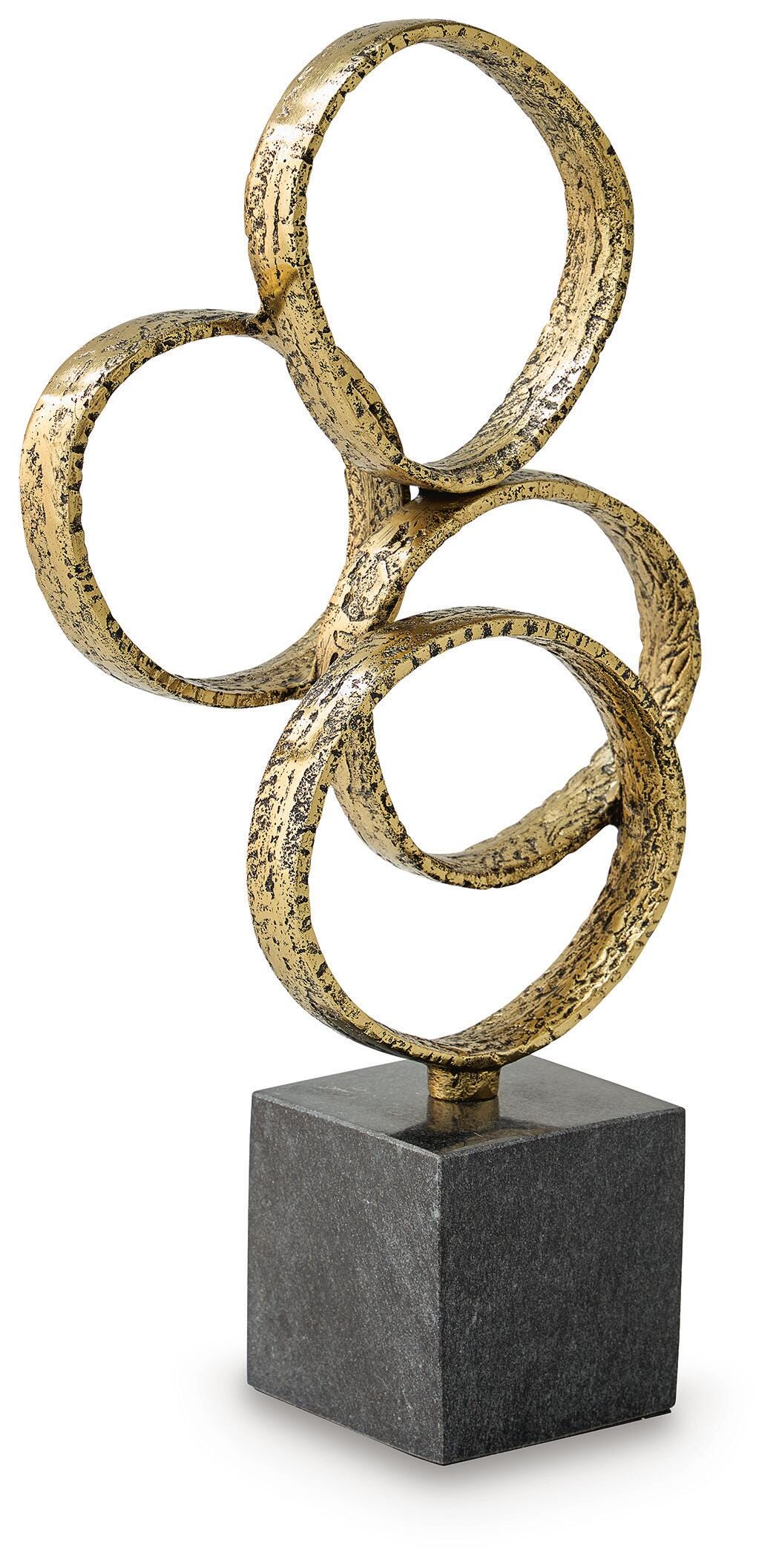 Wellcott Gold Finish/Black Sculpture by Ashley at Eve Furniture