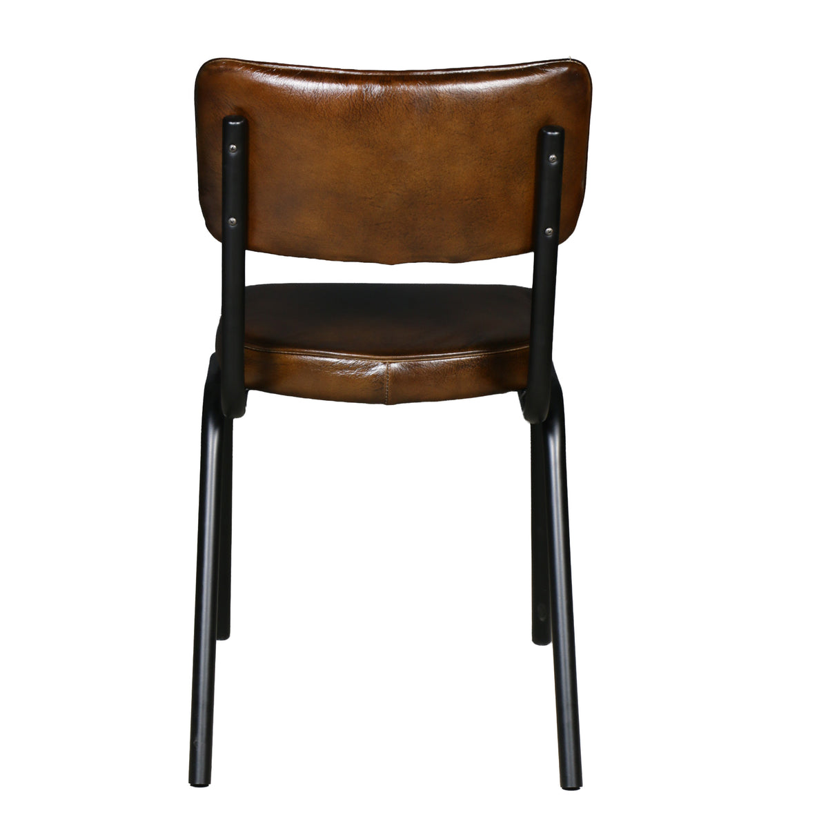 Wellington Bill 17" Dining Chair in Chocolate Leather, Set of 2 by Home Trends & Design at Eve Furniture