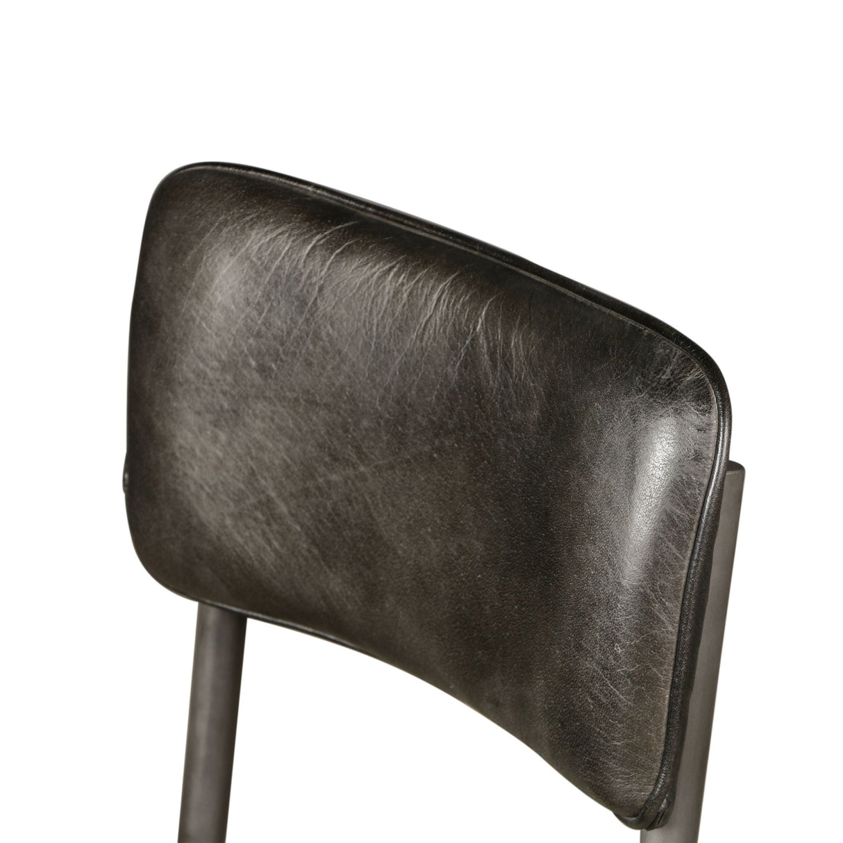 Wellington Bill 17" Dining Chair in Ebony Leather and Iron, Set of 2 by Home Trends & Design at Eve Furniture