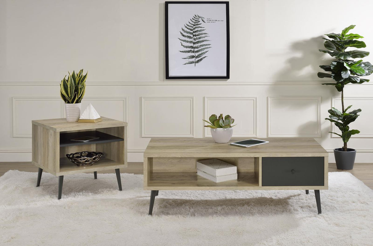 Welsh1-drawer Rectangular Engineered Wood Coffee Table With Storage Shelf Antique Pine and Grey by Coaster at Eve Furniture