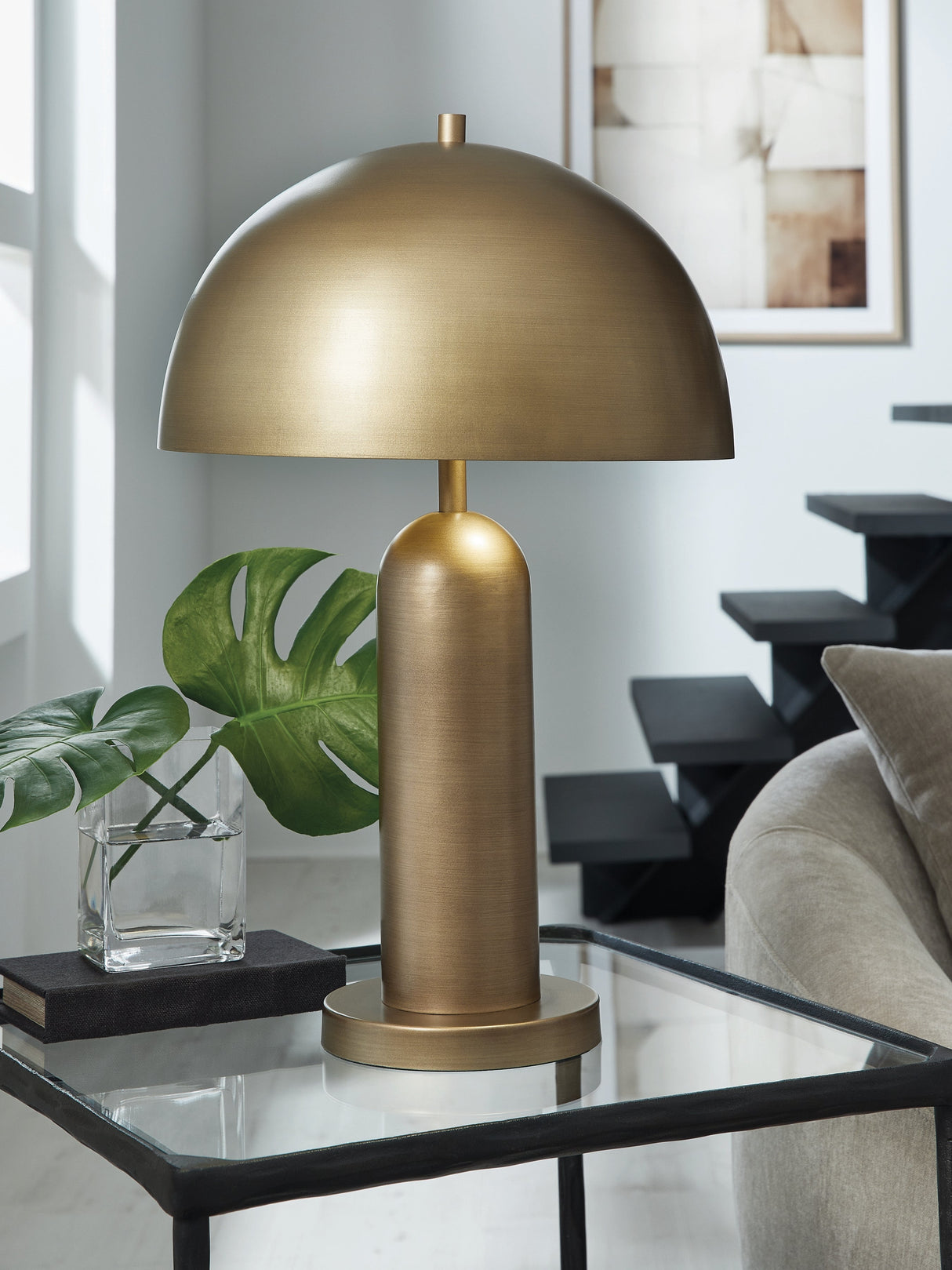 Wendfield Antique Gold Finish Table Lamp by Ashley at Eve Furniture