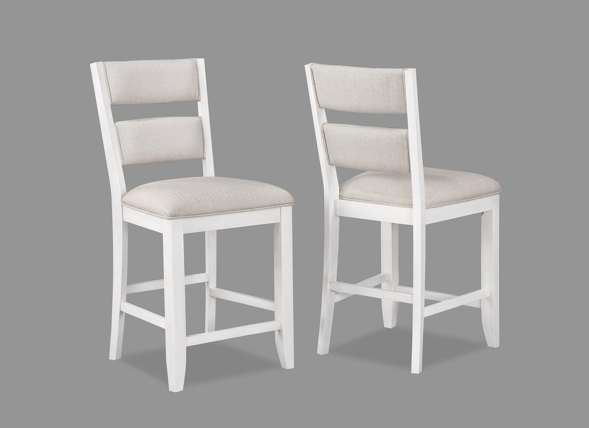 Wendy White Counter Height Dining Set by Crown Mark at Eve Furniture