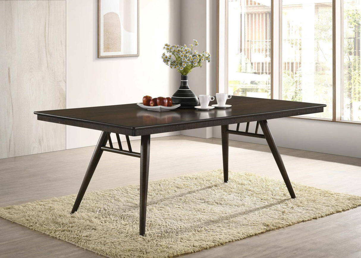 Wes Dark Walnut Rectangular Dining Table by Coaster at Eve Furniture
