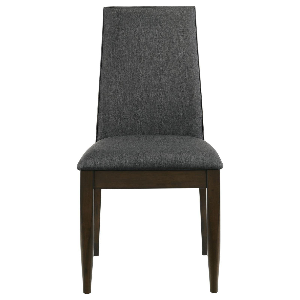 Wes Upholstered Side Chair (Set of 2) Gray/Dark Walnut by Coaster at Eve Furniture