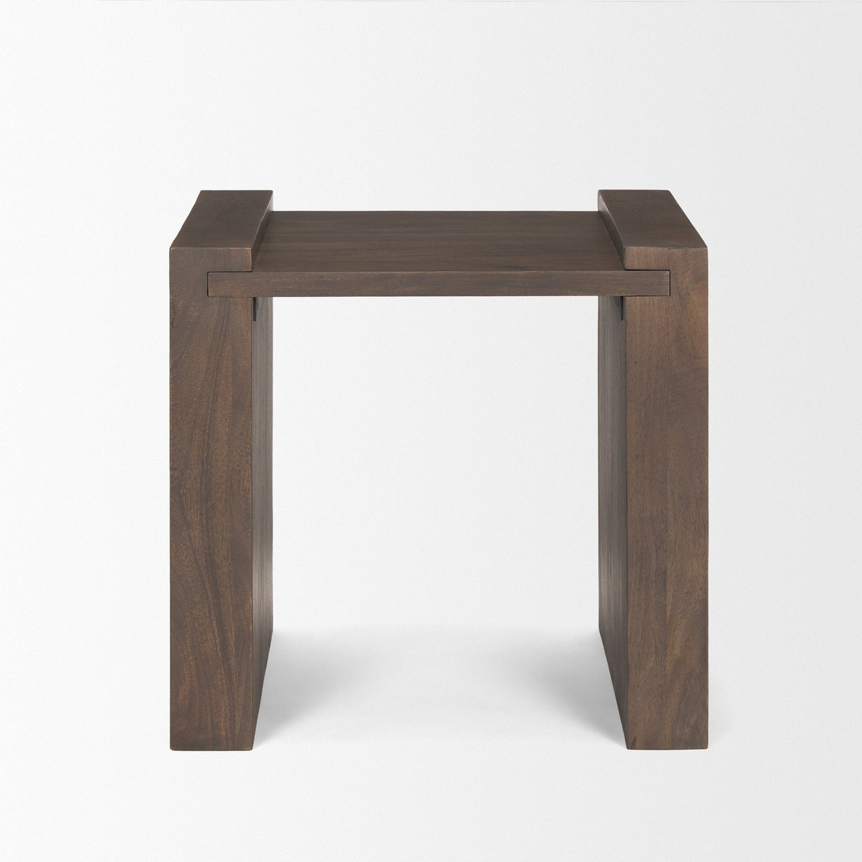 Wesson Dark Brown Wood Accent Table by Mercana at Eve Furniture