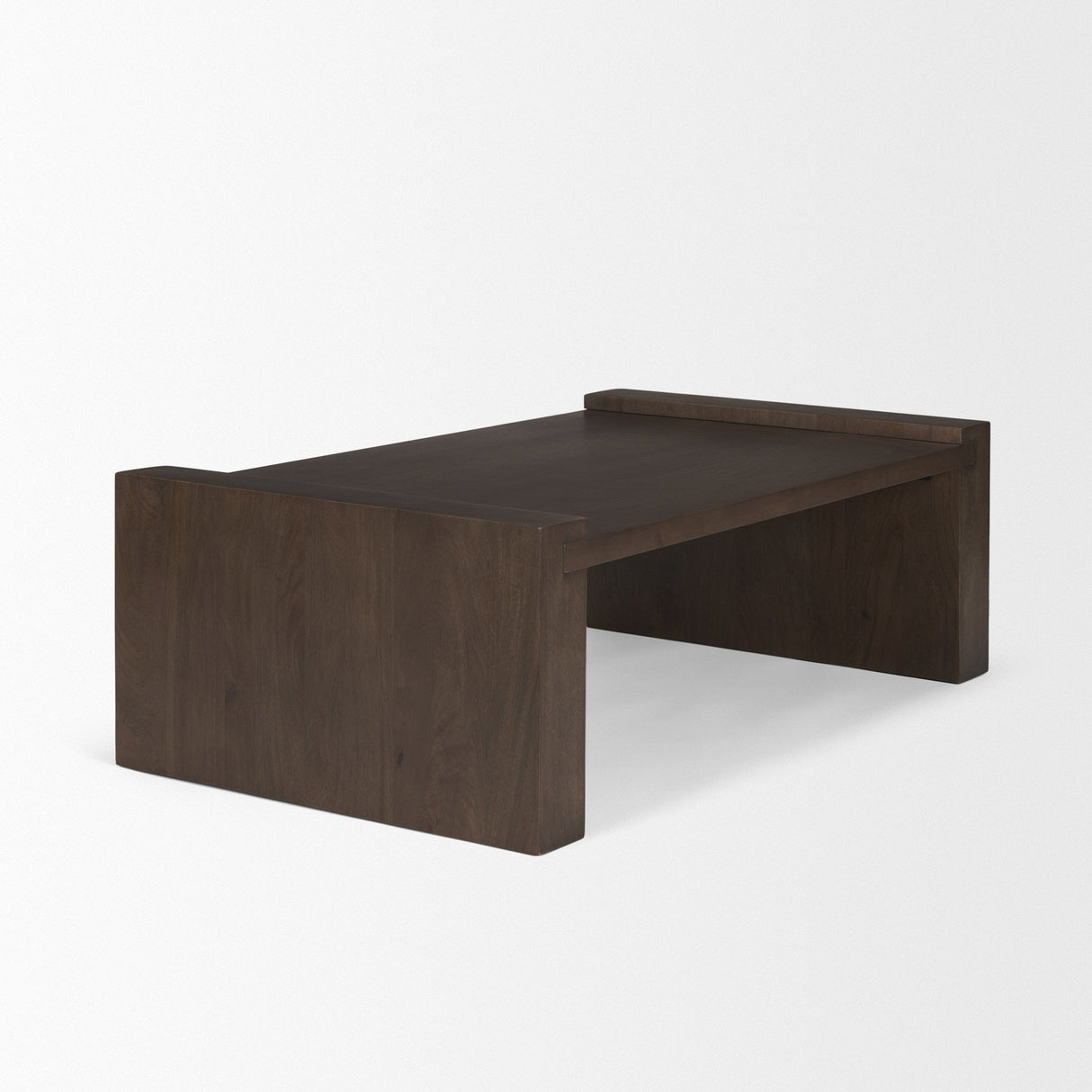 Wesson Dark Brown Wooden Rectangular Coffee Table by Mercana at Eve Furniture