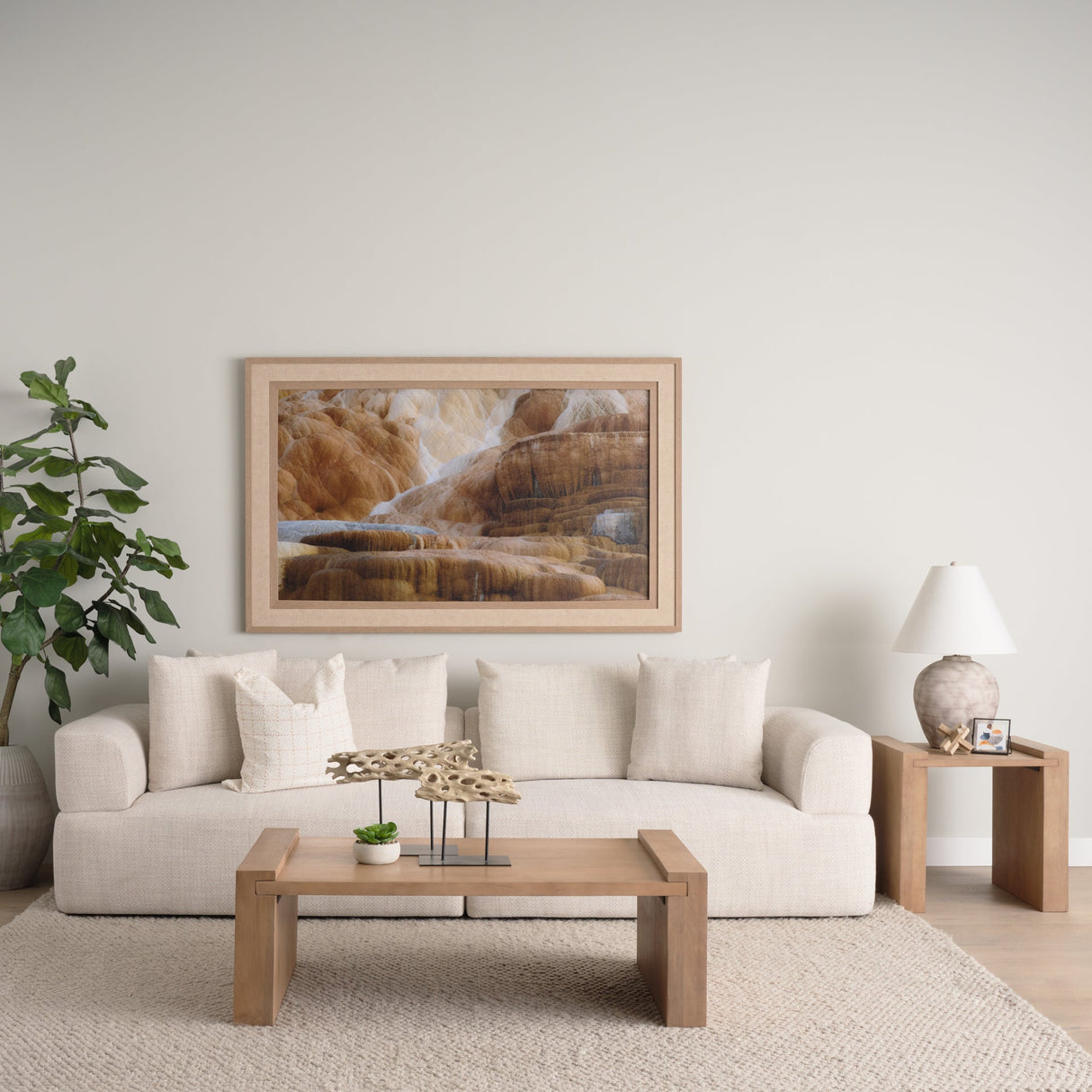 Wesson Light Brown Wood Accent Table by Mercana at Eve Furniture