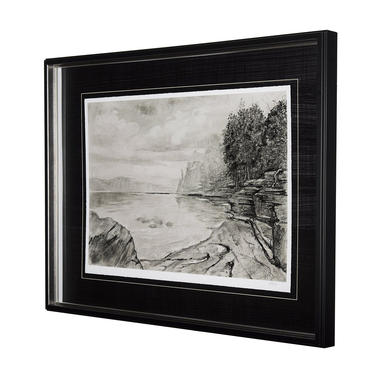 West coast chronicles II by Mercana Studio Hand Embellished Framed Art Print Matted under Glass by Mercana at Eve Furniture