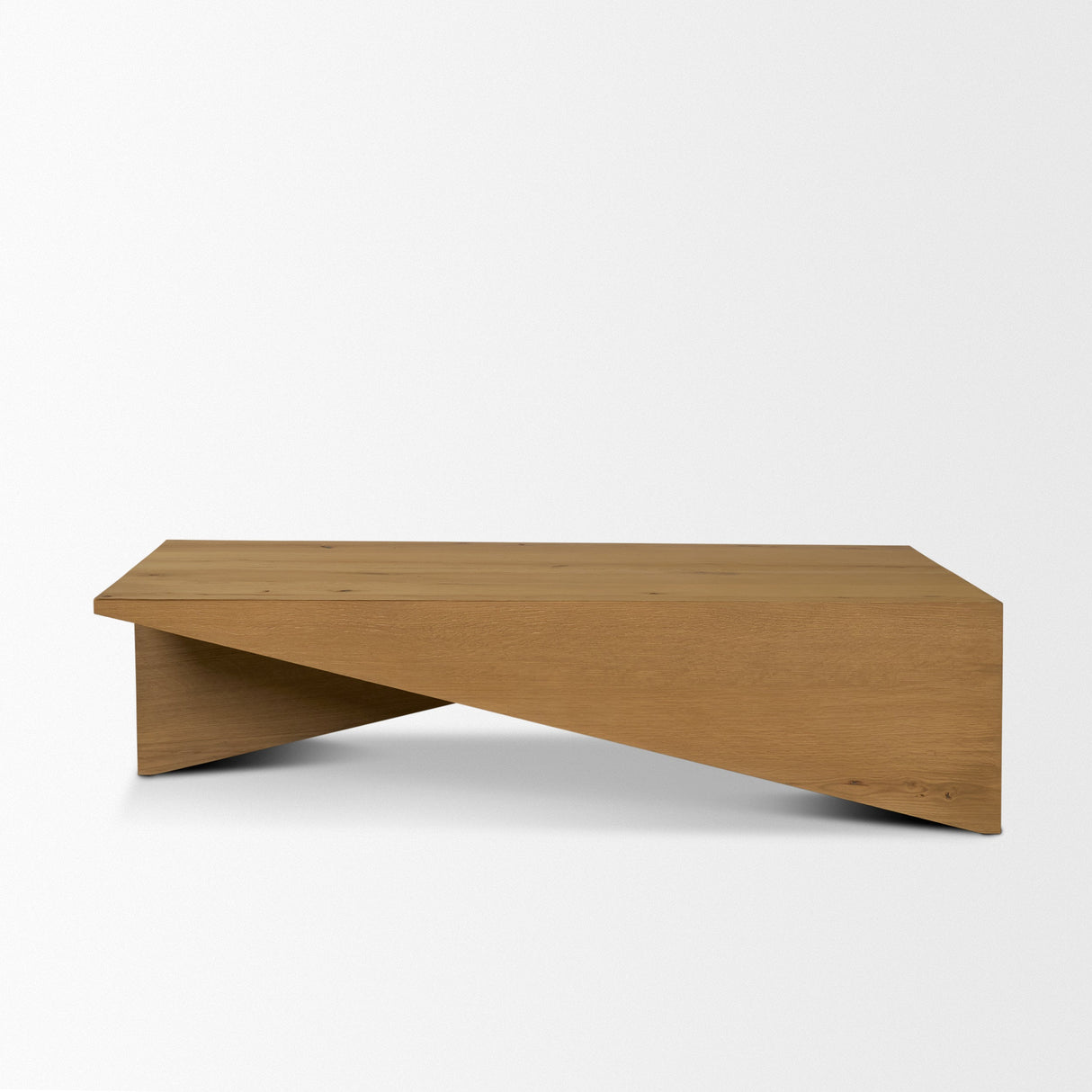 West Light Brown Oak Wood Rectangular Coffee Table by Mercana at Eve Furniture