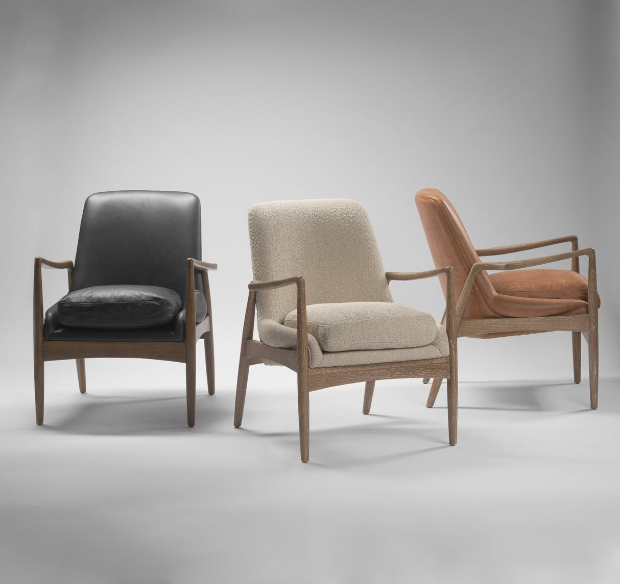 Westan Cognac Faux Leather W/Medium Brown Wood Accent Chair by Mercana at Eve Furniture