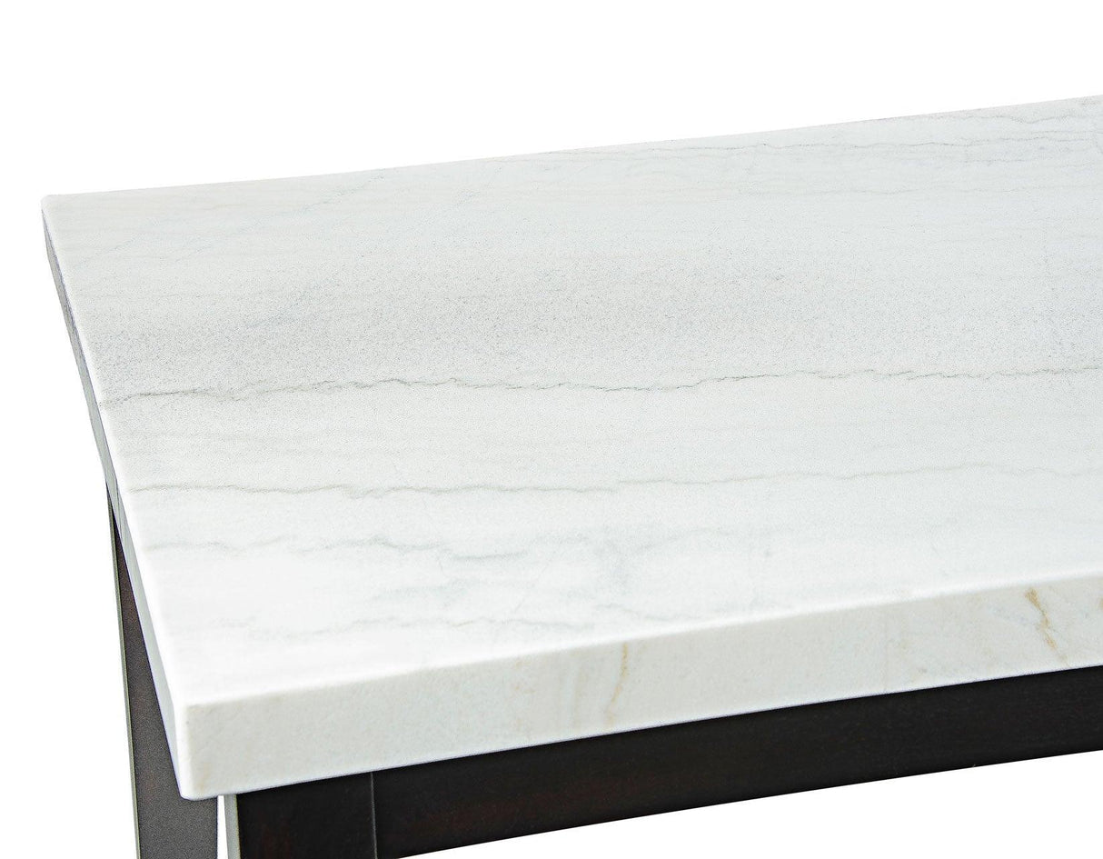Westby White Marble Top Dining Table by Steve Silver at Eve Furniture