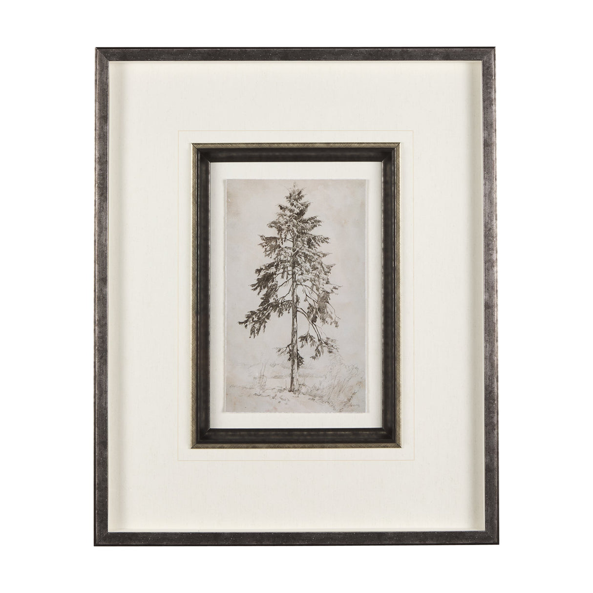 Westcoast Tree Drawing II by Mercana Studio Hand Embellished Framed Art Print Matted under Glass by Mercana at Eve Furniture