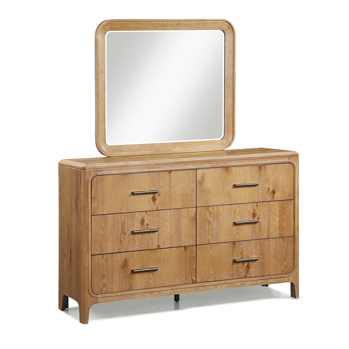 Westcott Cerused Natural Bedroom Mirror (Mirror Only) by Crown Mark at Eve Furniture