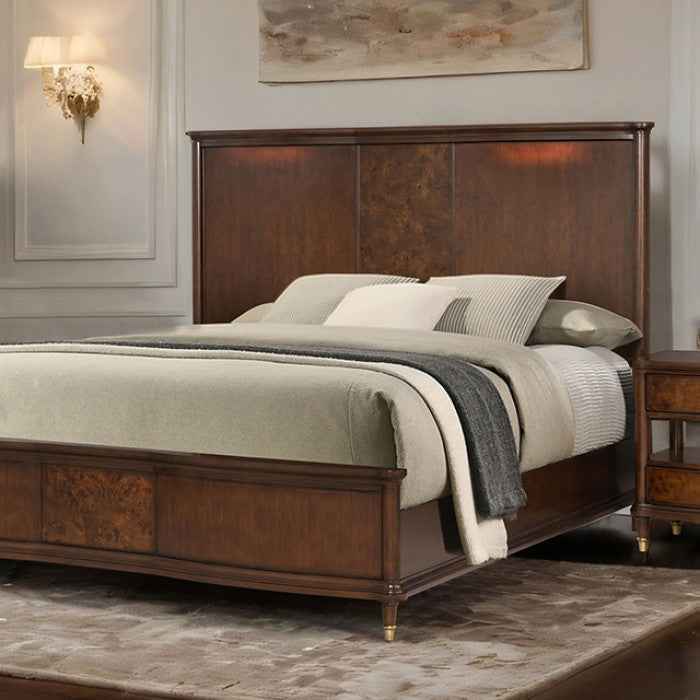 Westerham Dark Cherry 4-Piece Queen Bedroom Set by Furniture of America at Eve Furniture