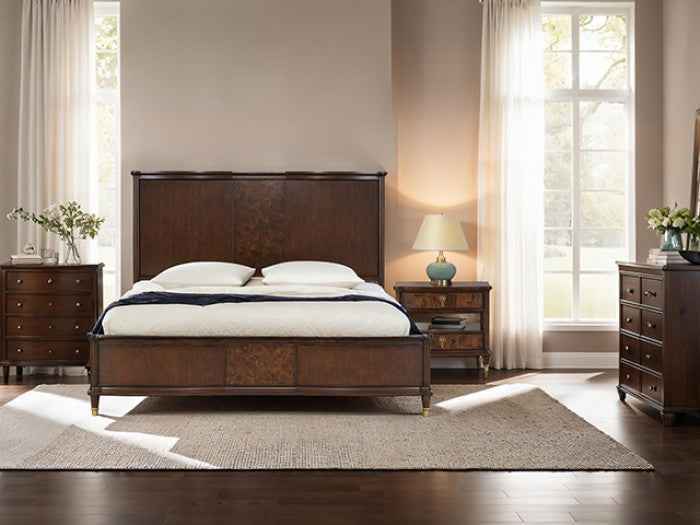 Westerham Dark Cherry 4-Piece Queen Bedroom Set by Furniture of America at Eve Furniture
