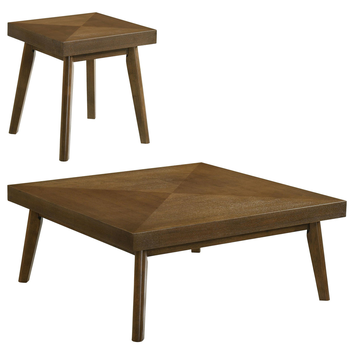 Westerly Walnut 2-Piece Square Coffee and End Table Set by Coaster at Eve Furniture