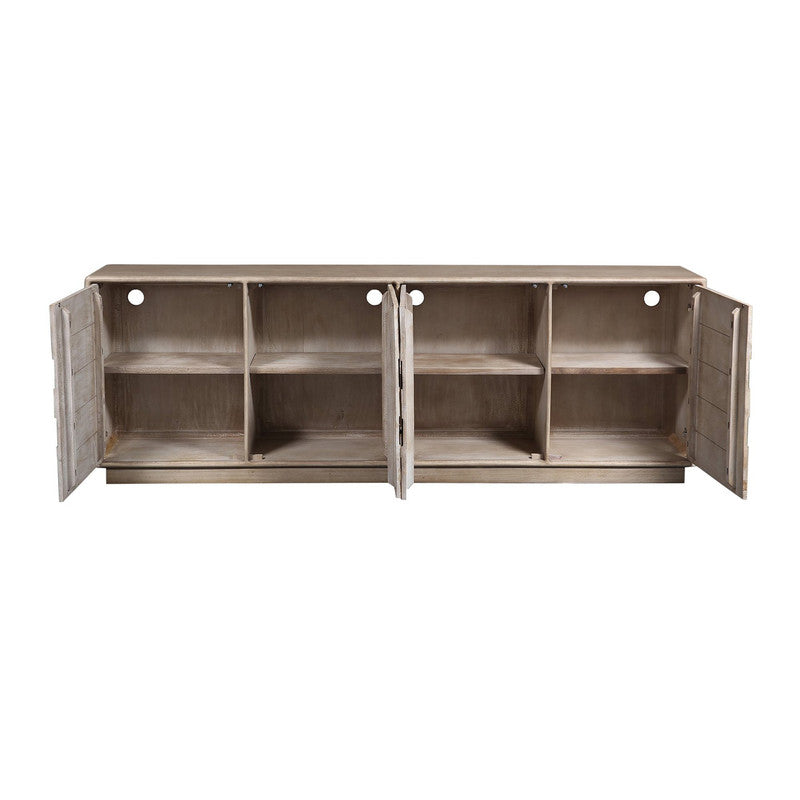 Westhaven Tan/Gold Four-Door Sideboard by Crestview at Eve Furniture
