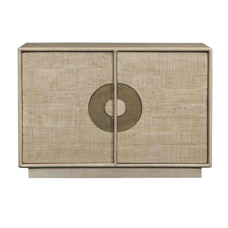 Westhaven Tan/Gold Two-Door Cabinet by Crestview at Eve Furniture