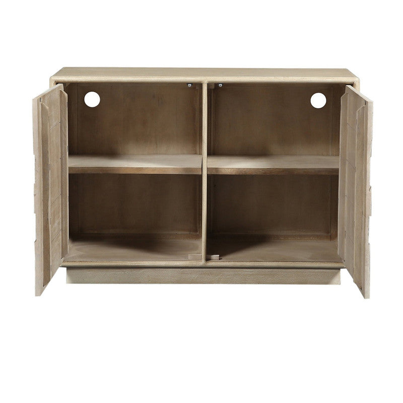 Westhaven Tan/Gold Two-Door Cabinet by Crestview at Eve Furniture