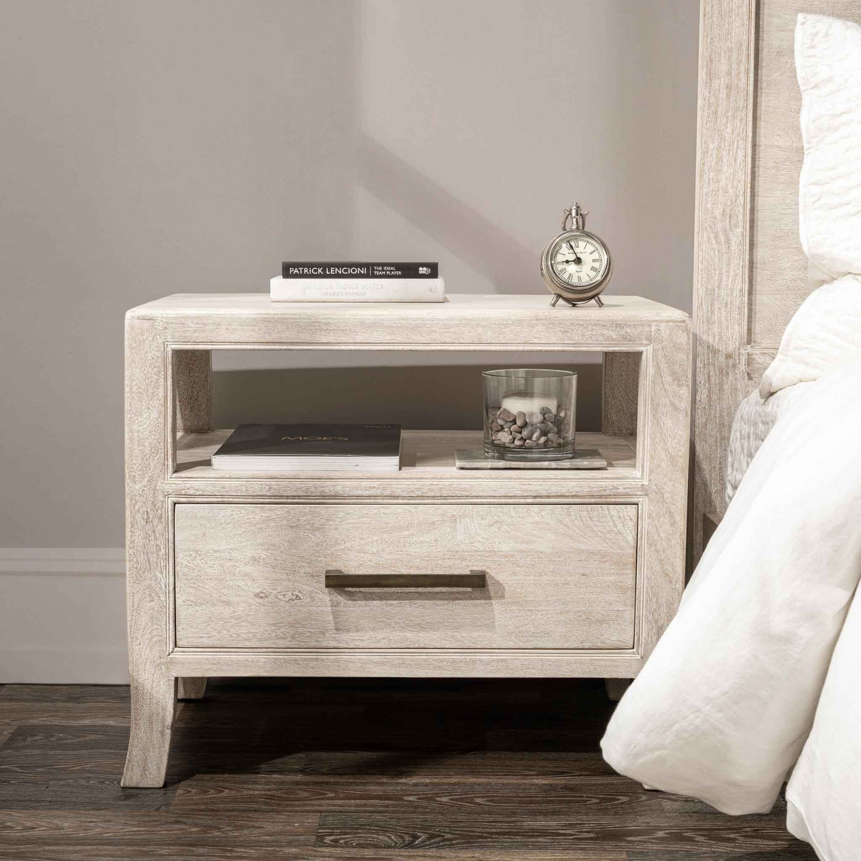 Westmont Creamwood 1 Drawer Nightstand by Classic Home at Eve Furniture