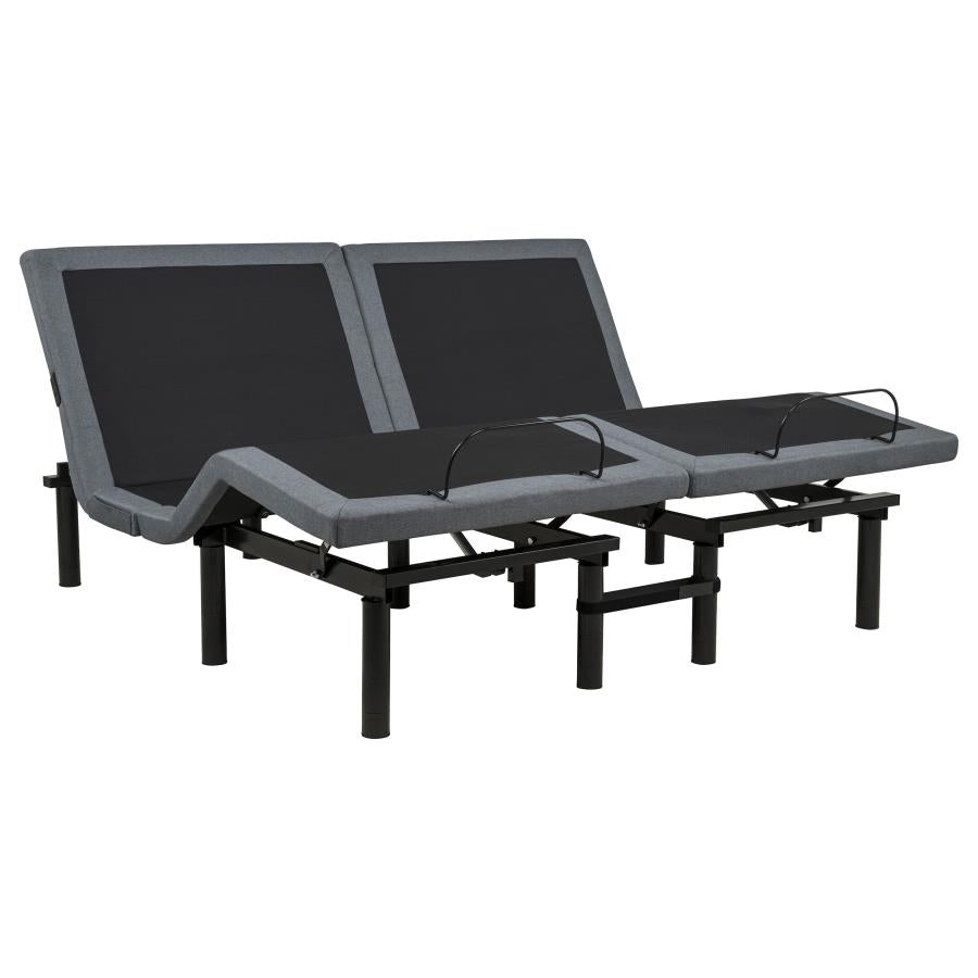 Weston Black/Grey Split Eastern King Massage Adjustable Bed Base by Coaster at Eve Furniture