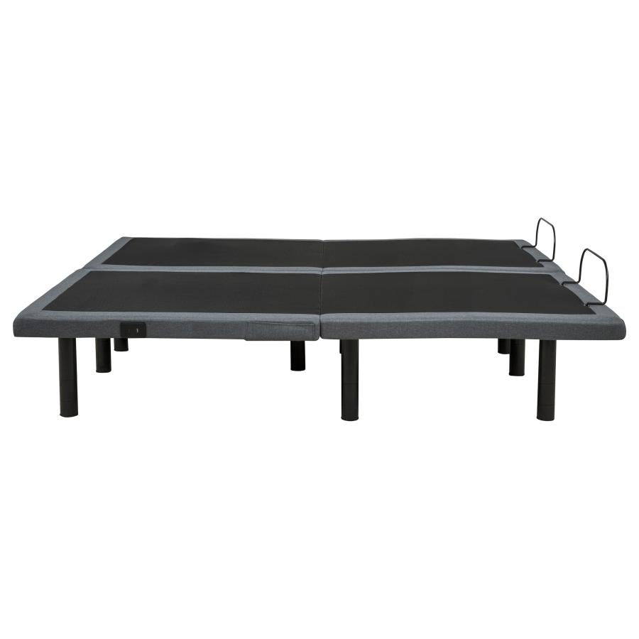 Weston Black/Grey Split Eastern King Massage Adjustable Bed Base by Coaster at Eve Furniture