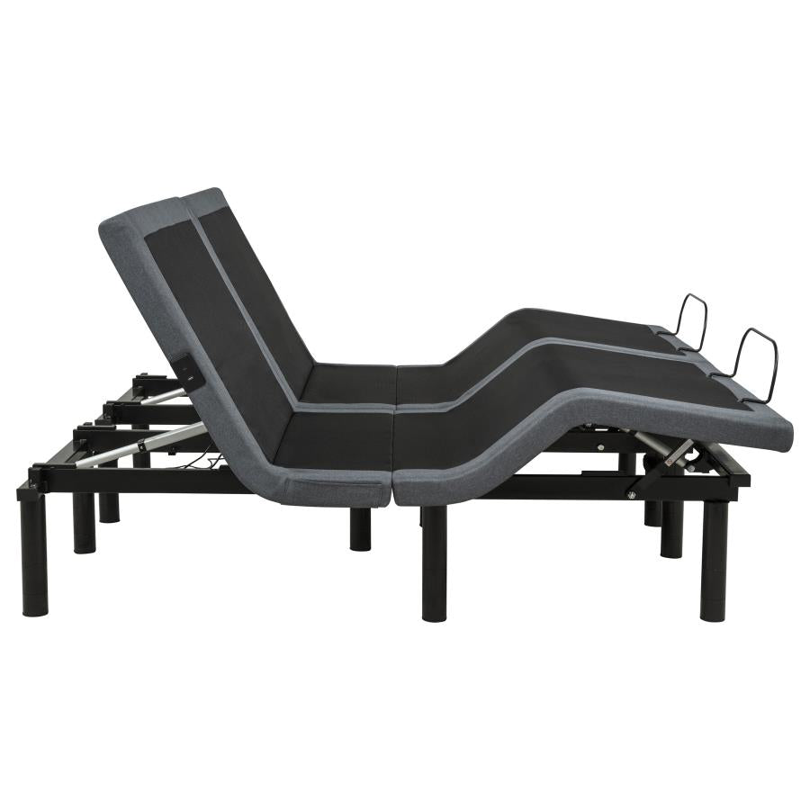 Weston Black/Grey Split Eastern King Massage Adjustable Bed Base by Coaster at Eve Furniture