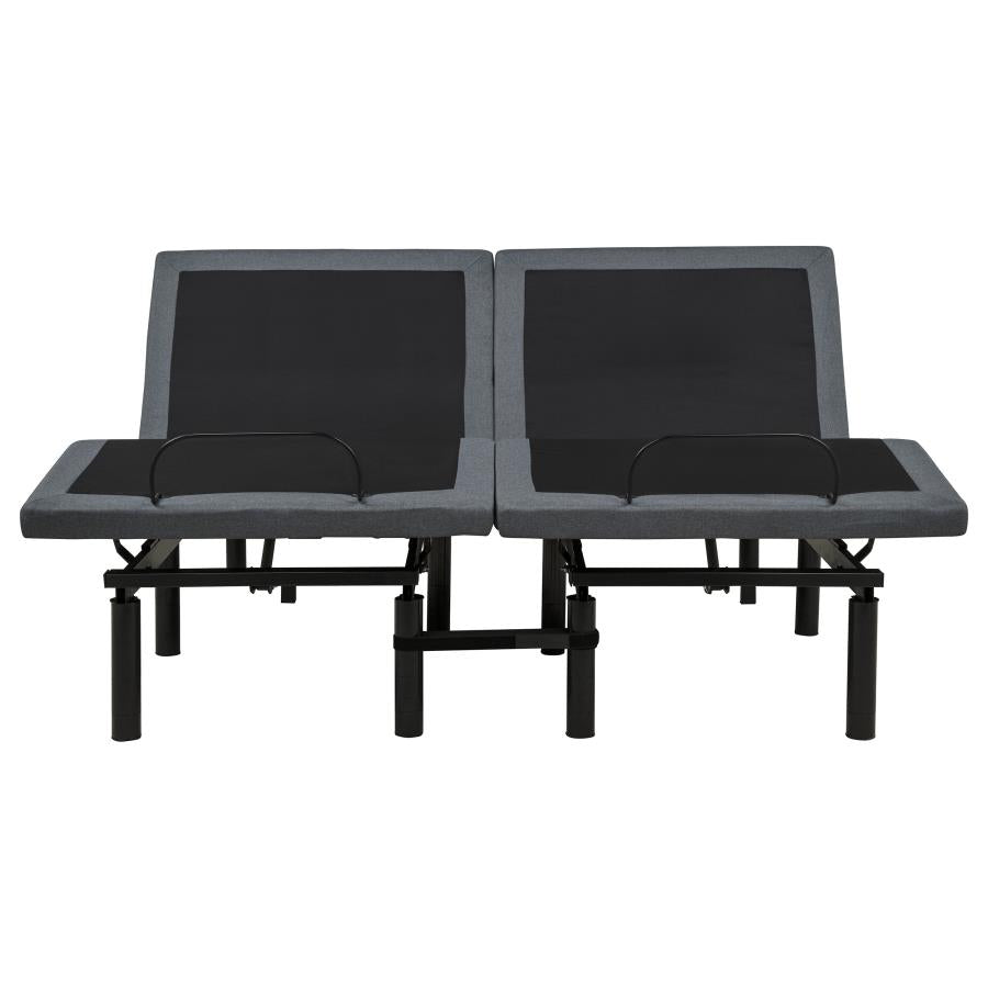 Weston Black/Grey Split Eastern King Massage Adjustable Bed Base by Coaster at Eve Furniture