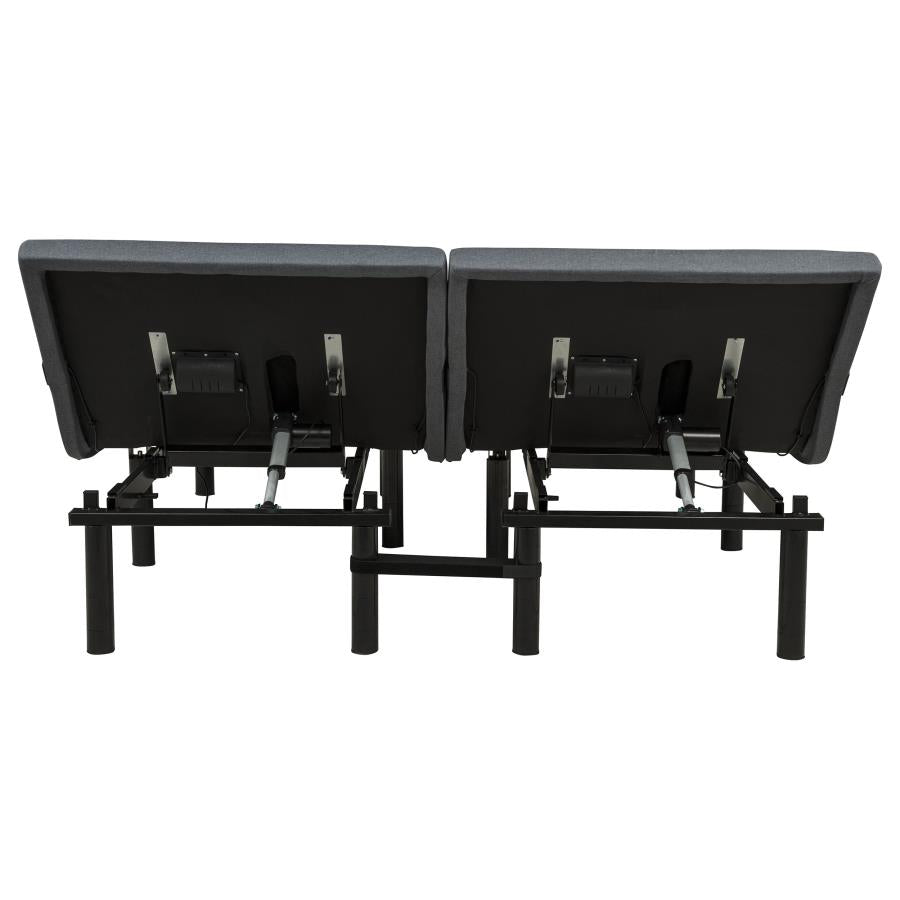 Weston Black/Grey Split Eastern King Massage Adjustable Bed Base by Coaster at Eve Furniture
