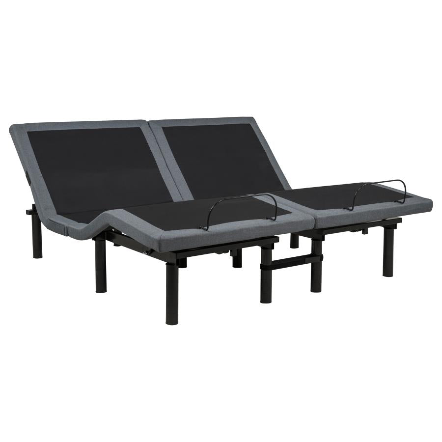 Weston Black/Grey Split Eastern King Massage Adjustable Bed Base by Coaster at Eve Furniture