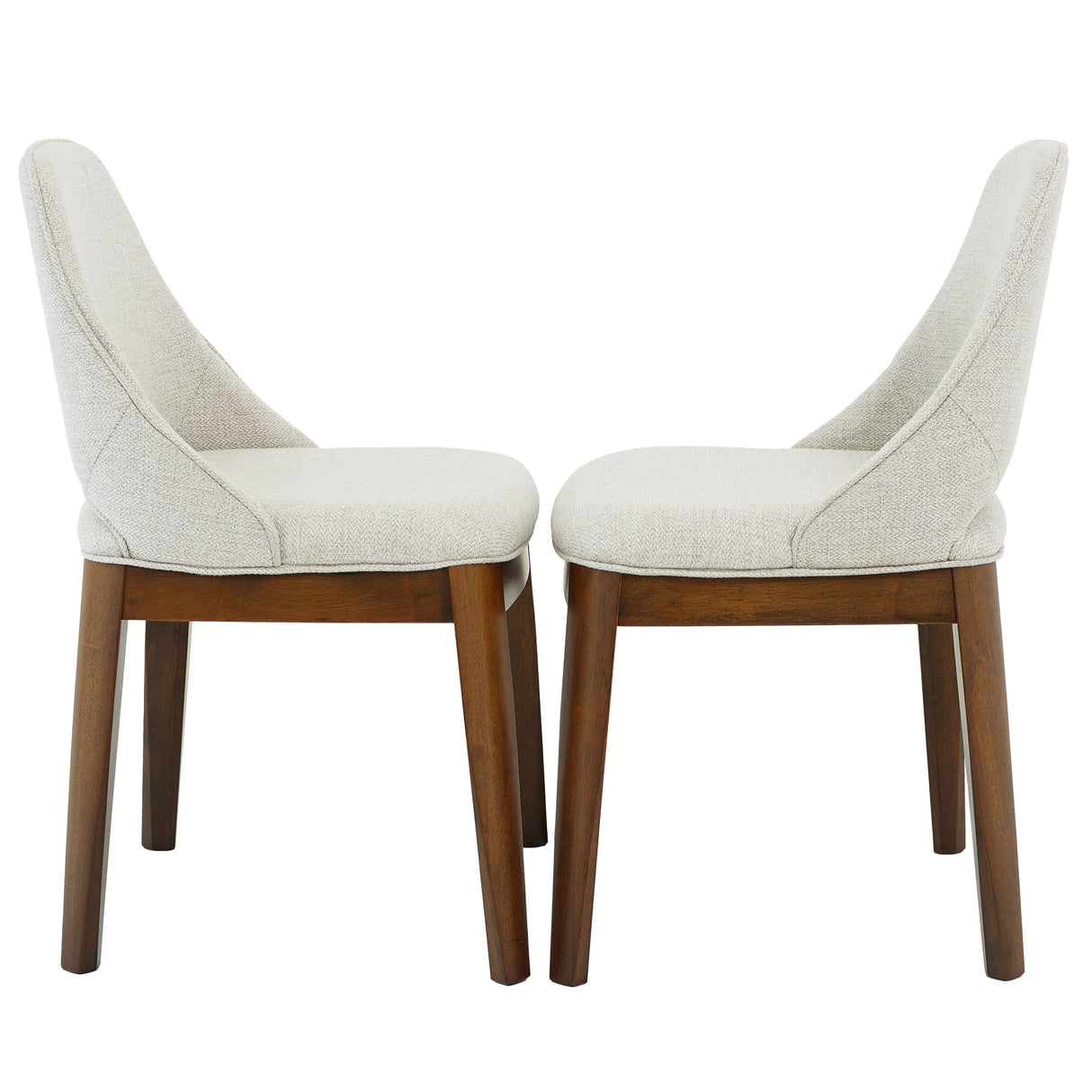 Weston Dining Chair Set of 2 - Beige Linen by Ashcroft Imports at Eve Furniture