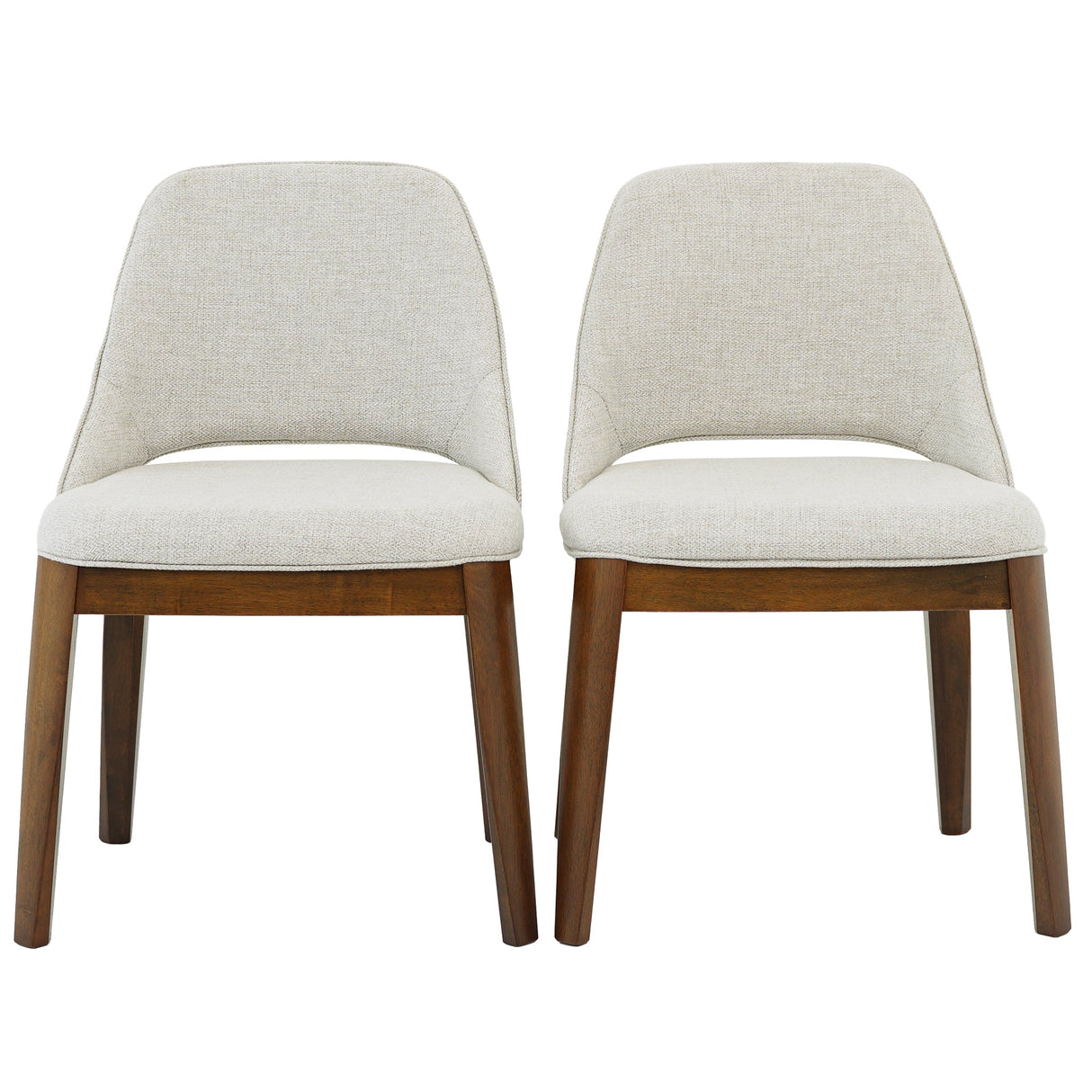 Weston Dining Chair Set of 2 - Beige Linen by Ashcroft Imports at Eve Furniture
