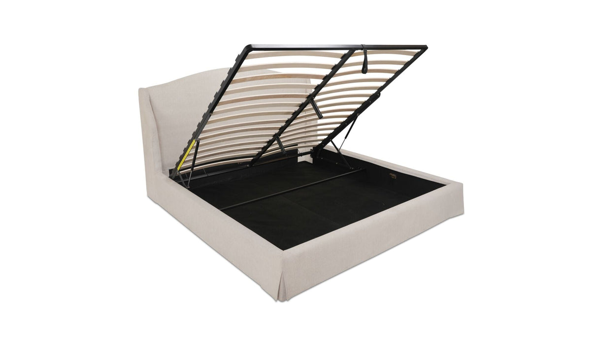 Weston King Storage Bed Cream by Moe's Home at Eve Furniture