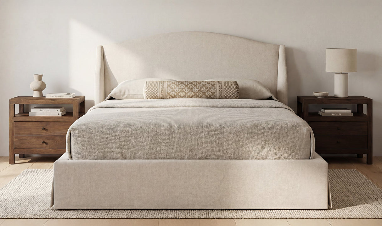 Weston King Storage Bed Cream by Moe's Home at Eve Furniture