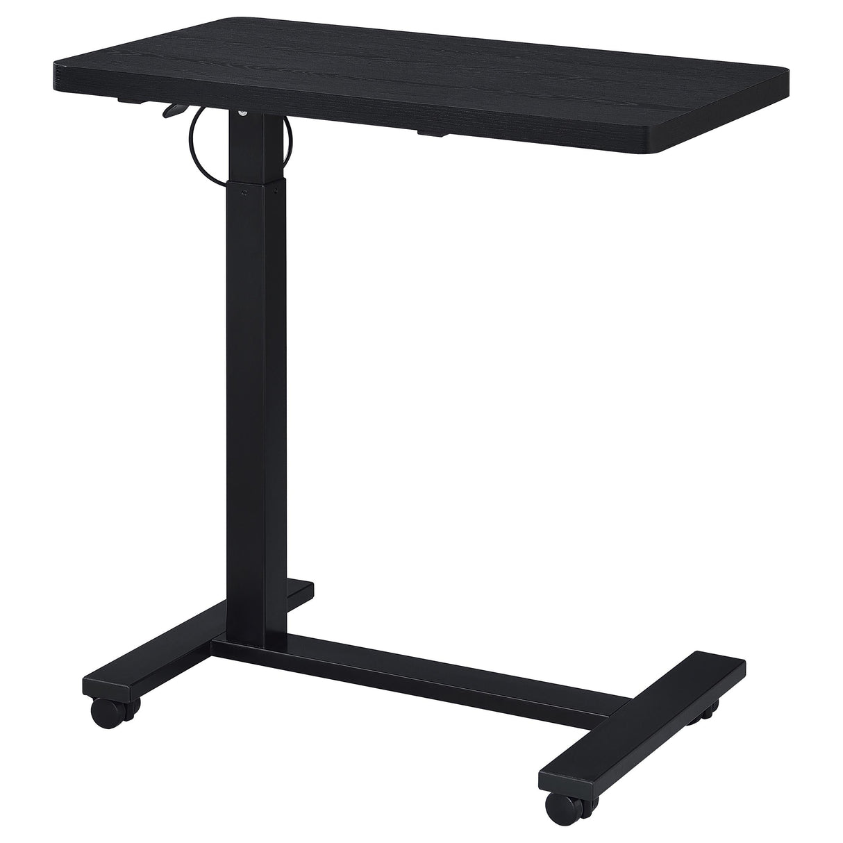 Westpark Black Pneumatic Adjustable C-Shape Side Table with Casters by Coaster at Eve Furniture