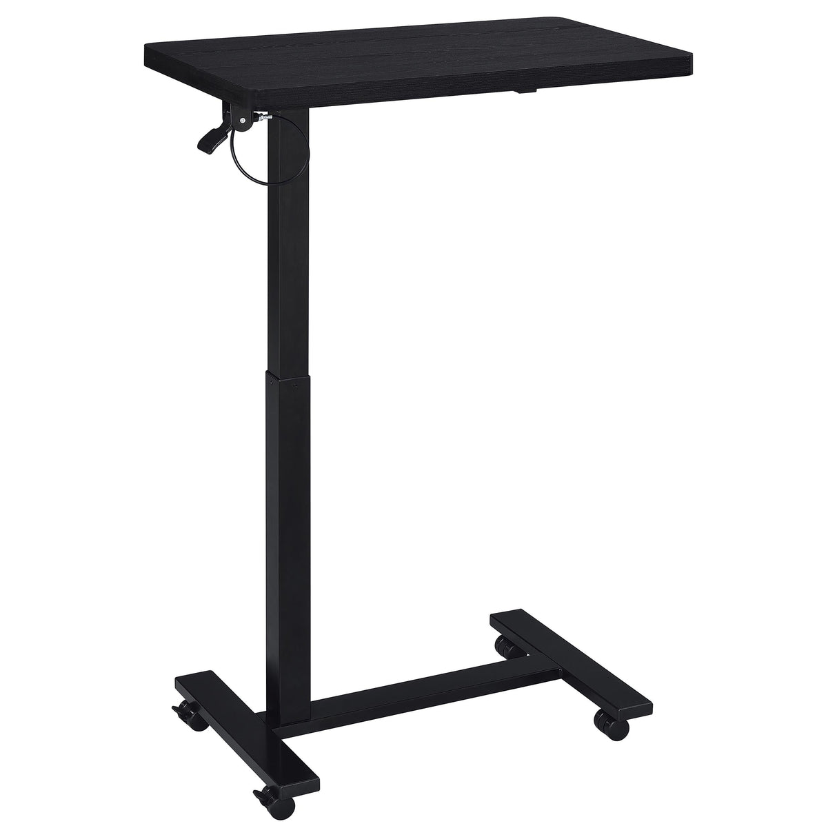 Westpark Black Pneumatic Adjustable C-Shape Side Table with Casters by Coaster at Eve Furniture